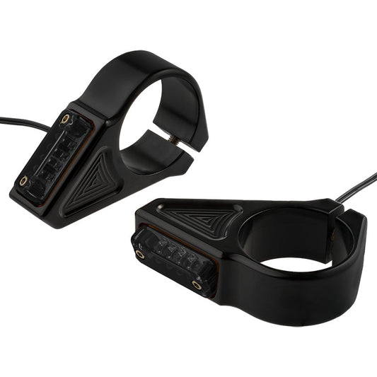 Joker Machine 41mm Smoked Rectangle Fork Mount Turn Signals | Black