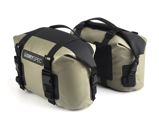 DrySpec D20 Waterproof Drybag Saddle Bag System - Moss Green
