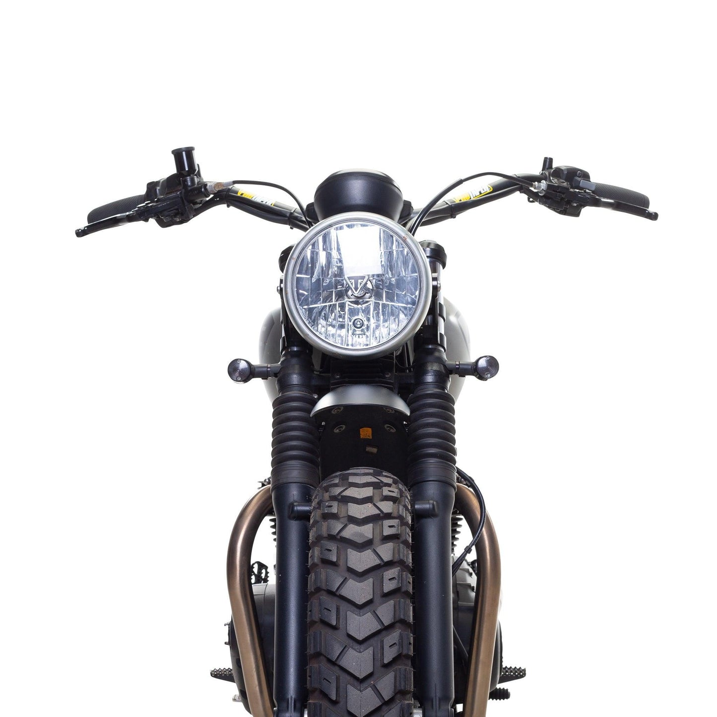 Plug & Play Retro Turn Signals for Triumph Motorcycles (2016+) | Front Stock Location