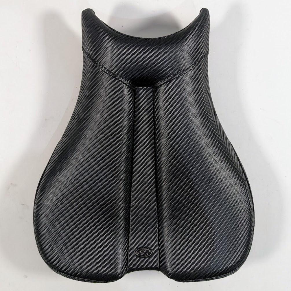 Saddlemen Track-CF Style Gel-Channel Tech One-Piece Solo Seat with Rear Cover 0810-T014