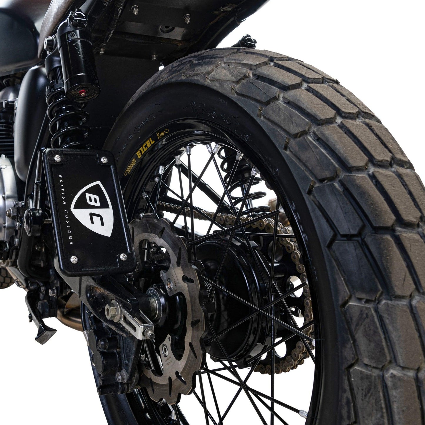Shock Mount License Plate for Triumph Motorcycles | 8mm