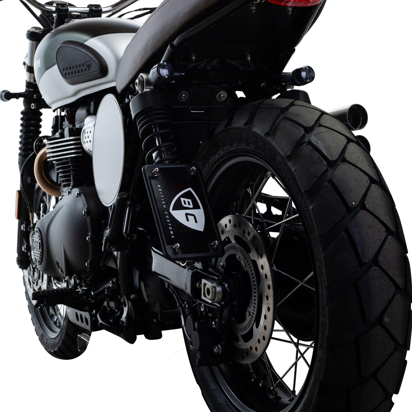Shock Mount License Plate for Triumph Motorcycles | 8mm