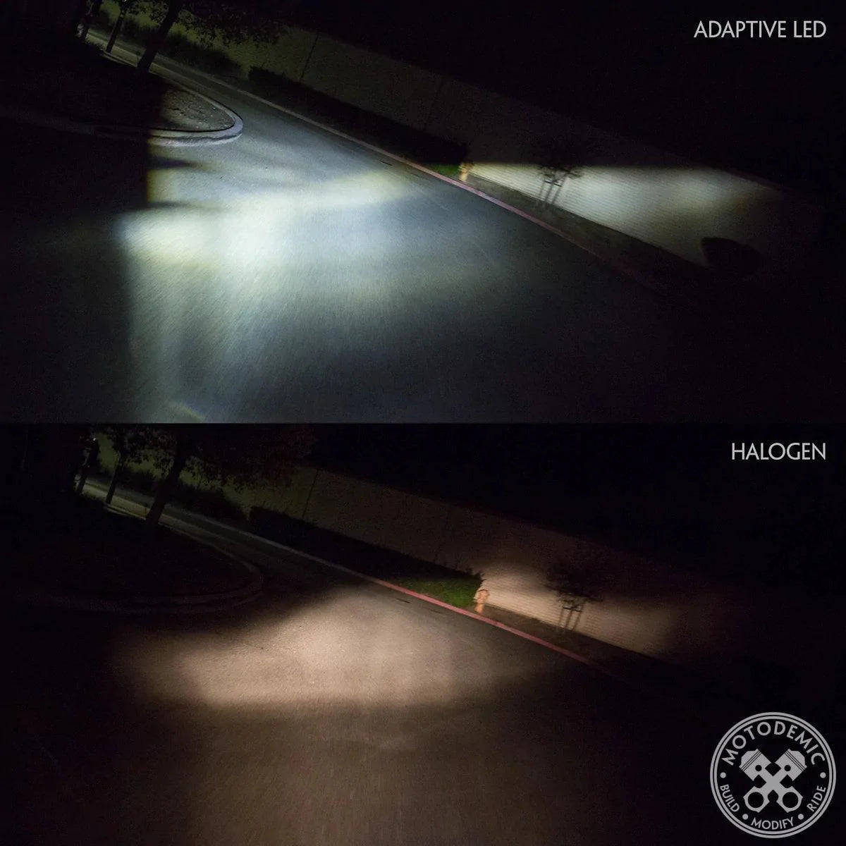 Motodemic Adaptive LED Headlight for Triumph Bobber Black & Speedmaster 1200