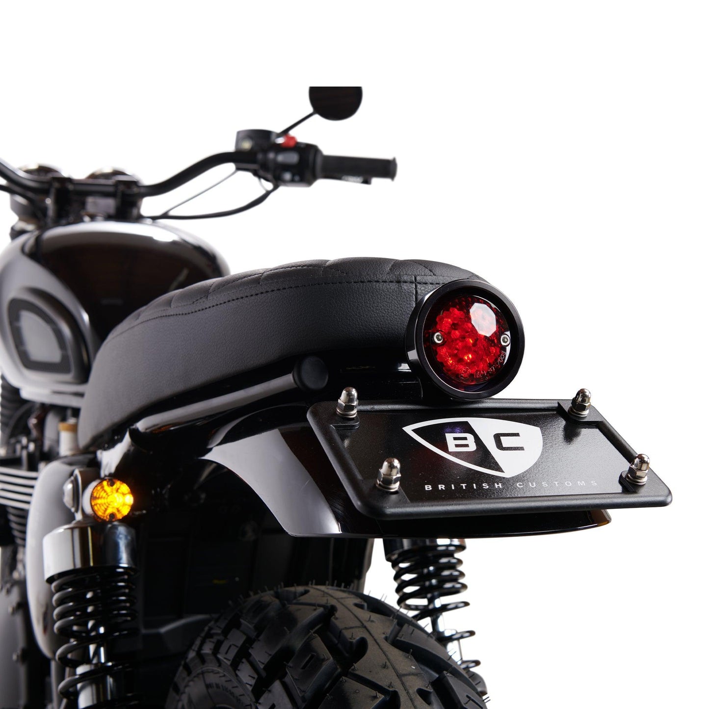 Plug & Play Retro LED Turn Signals for Triumph Motorcycles (2016+) | Rear Shock Mount