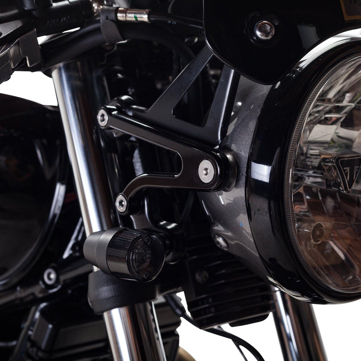 Plug & Play Retro LED Turn Signals for Triumph Motorcycles (2016+) | Front Stock Location