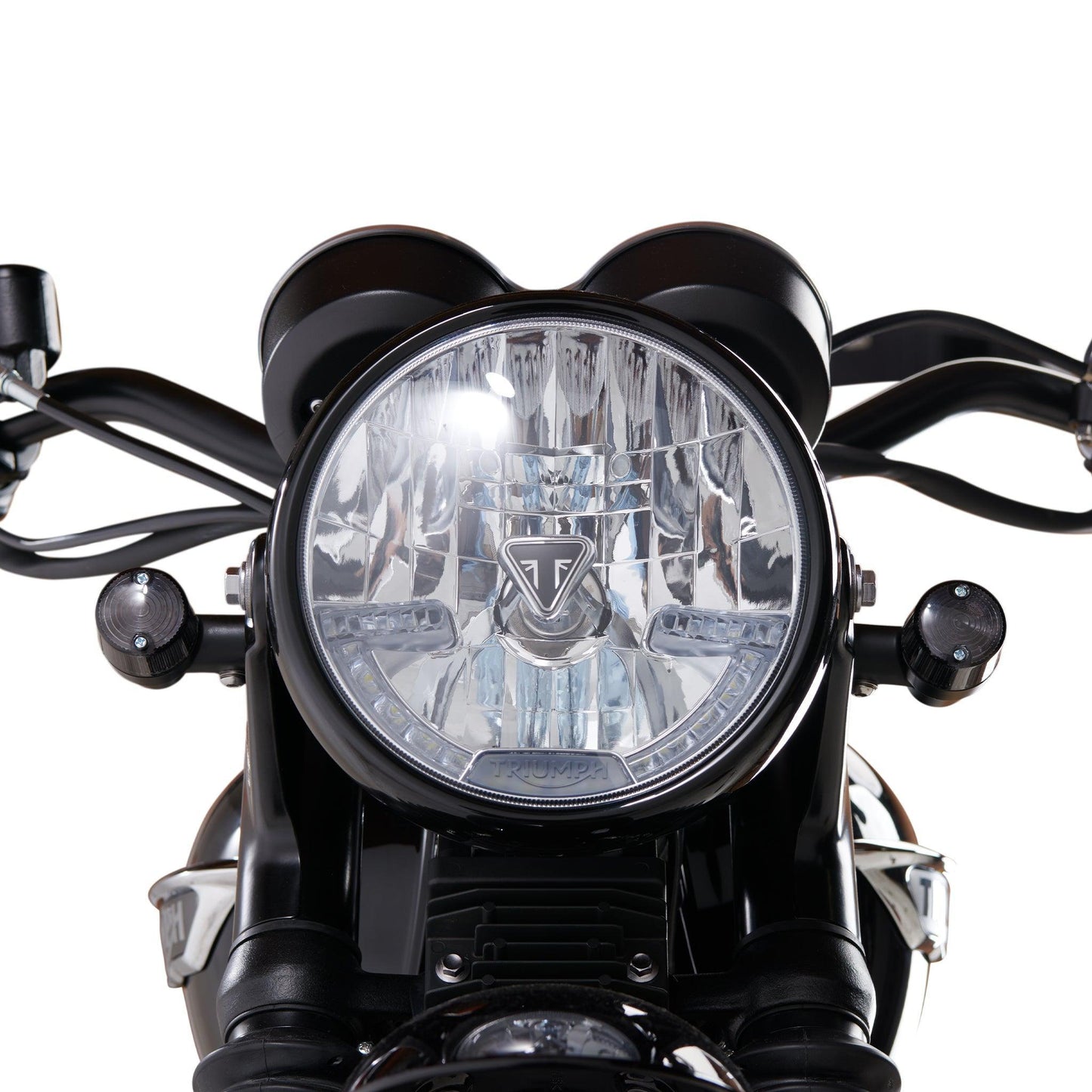 Plug & Play Retro Turn Signals for Triumph Bonneville & T100 / Bonneville SE (2001-2016) | Front Stock Location