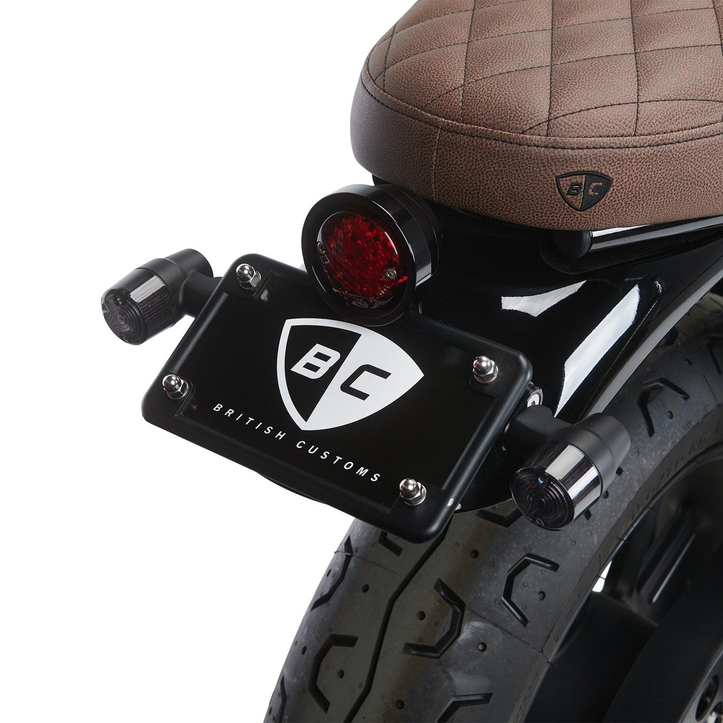 Plug & Play Retro Turn Signals for Triumph Motorcycles (2016+) - License Plate Mount