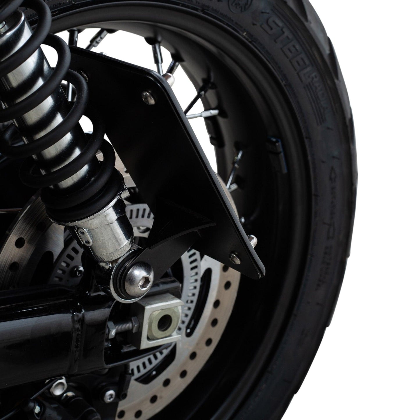 Shock Mount License Plate for Triumph Motorcycles | 8mm