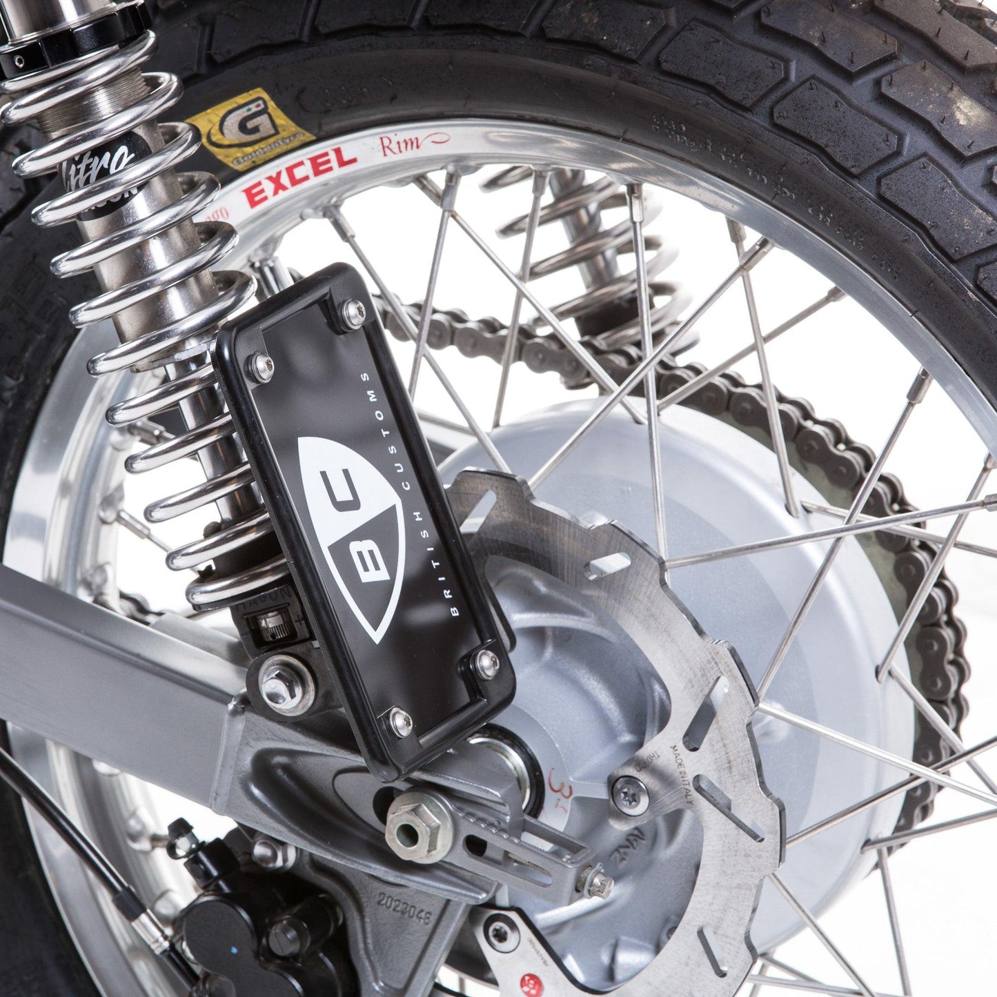 Shock Mount License Plate for Triumph Motorcycles | 8mm