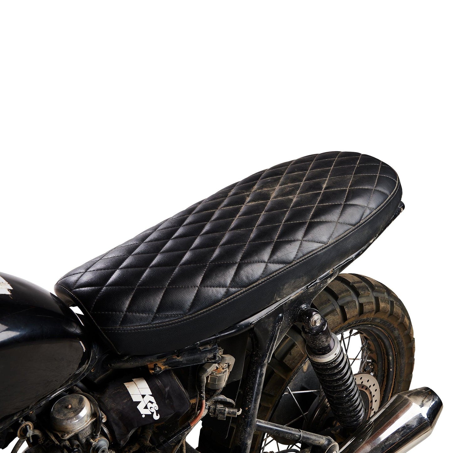 Slammer Diamond Stitch Gel Seat for Triumph Motorcycles (2001-2017) Black