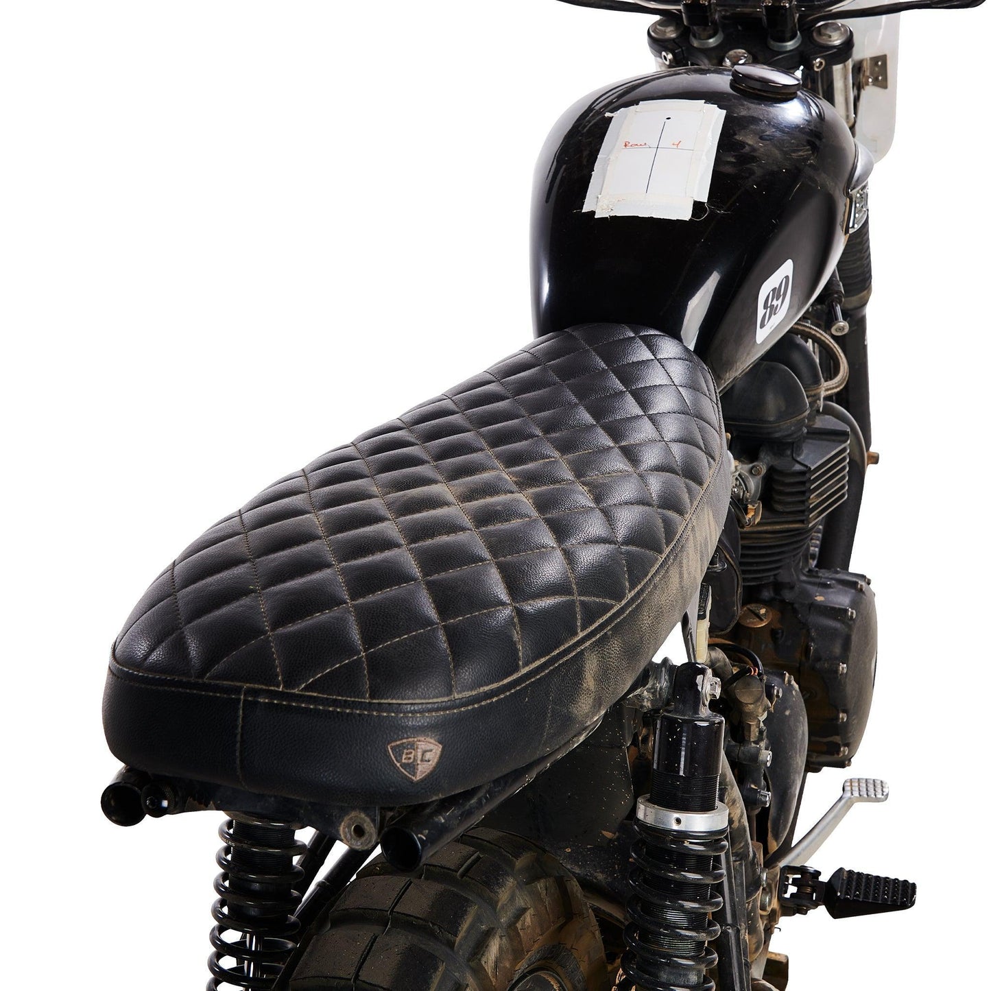 Slammer Diamond Stitch Gel Seat for Triumph Motorcycles (2001-2017) Black