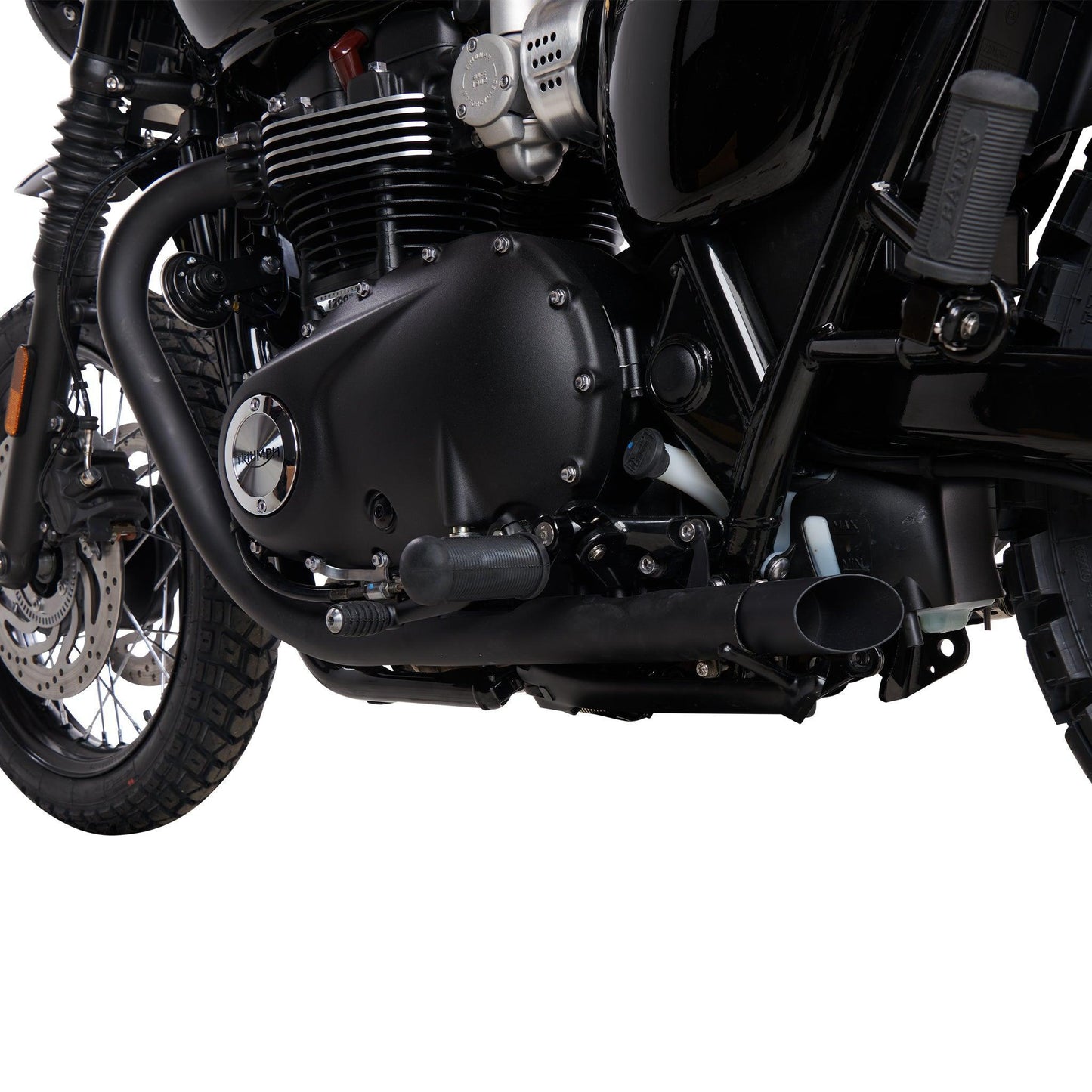 Slash Cut Tips for Bonneville T100 & T120 (Euro 5) | Cerakote Black