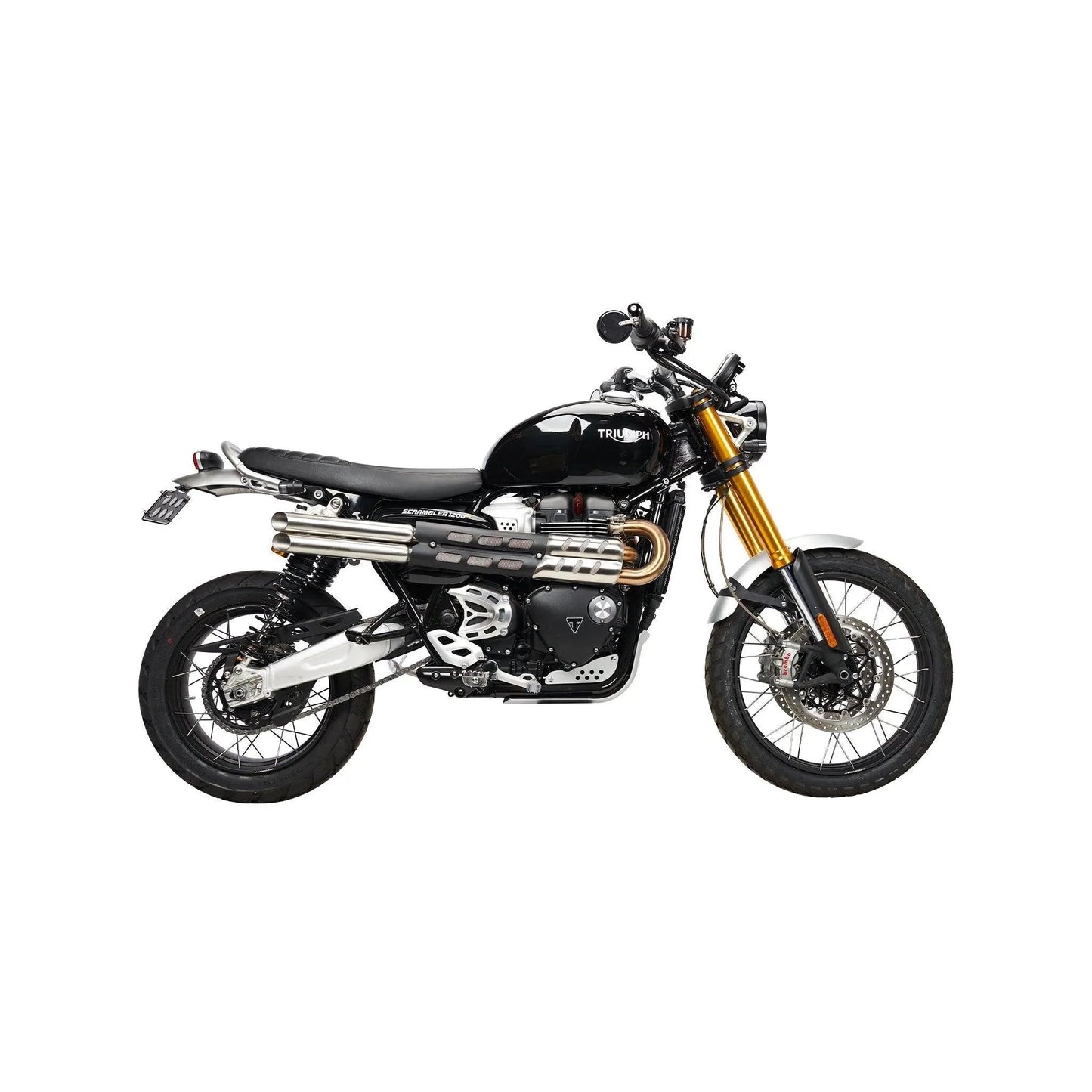 Slash Cut Shotgun Slip On Exhaust Triumph Scrambler 1200 XC / XE