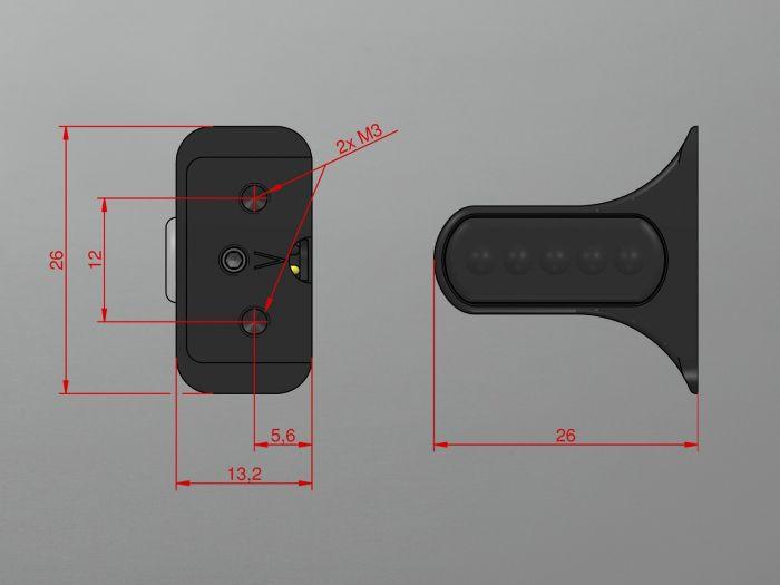 Wunderkind Customs 47mm Fork Leg Covers with LED Mini Blinkers for Triumph Bobber